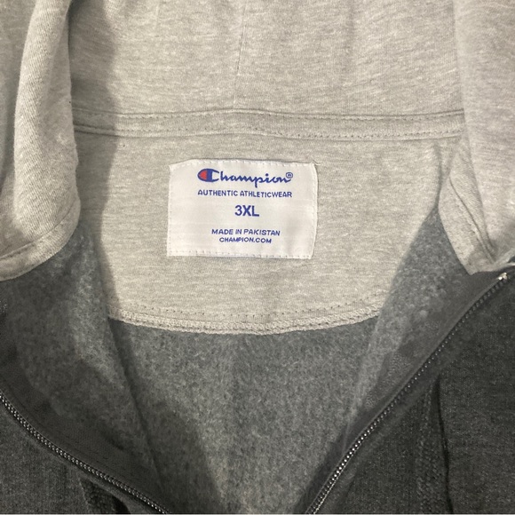 Champion Athleticwear Fleece Hoodie Sweatshirt Mens 3XL Gray  Heather Full-Zip - Picture 5 of 16